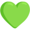 Green Heart emoji on Messenger